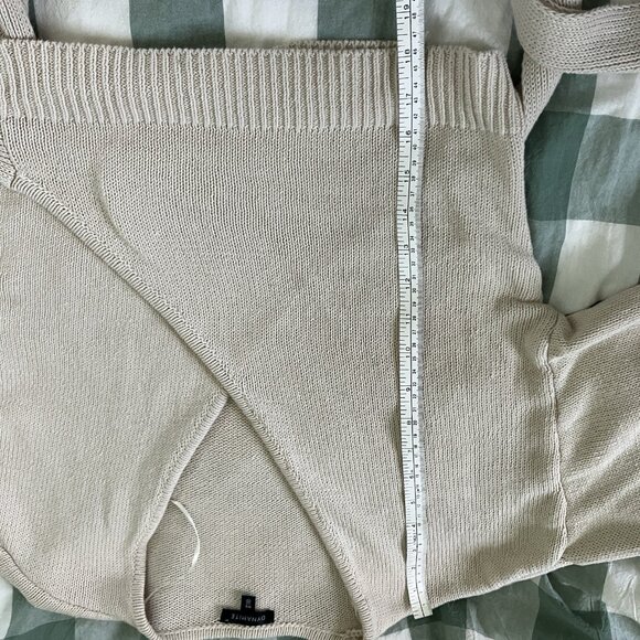 Dynamite Wrap Sweater Womens S Beige Knit Neutral Contemporary Minimalist - Picture 9 of 9